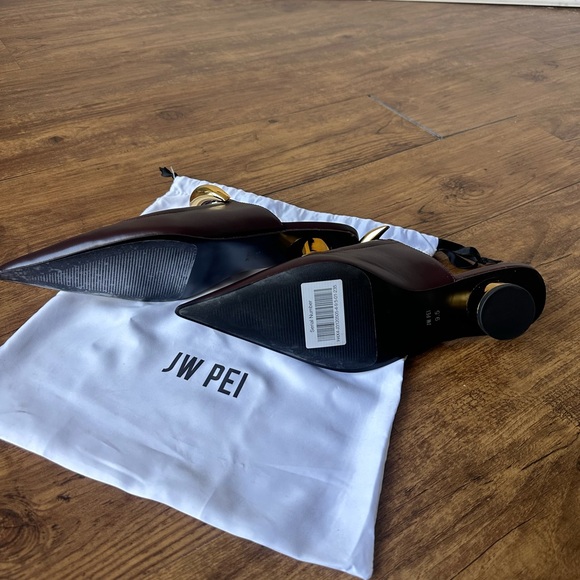 JW PEI HELENA PIERCED MULES- CLARET RED - Picture 4 of 5